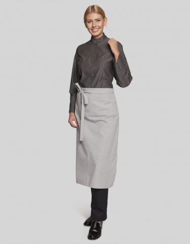 Bistroschürze Pizzone Melange 80 x 71 cm - hellgrau-melange